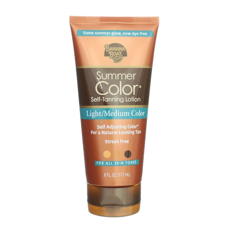 Banana Boat, Summer Color Self-Tanning Lotion, Light/Medium Color, for all Skin Tones, 6 oz Tube