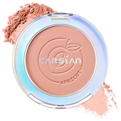 Carslan Face Blush, Powder Blush Makeup, Longlasting Highly Pigmented Face makeup, Smooth, Vegan &amp; Cruelty Free, 1 Count, 01 APRICOT