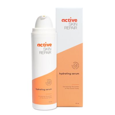 Active Skin Repair EWG Certified Hyaluronic Acid Face and Body Hydrating Serum for All Skin Types, Dermatologist-Tested Moisturizing Anti-Aging Serum with Ceramides &amp; Niacinamide, 5 fl. oz.