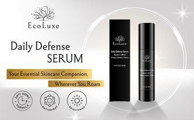 EcoLuxe Daily Defense Serum - Vitamin C + Propolis - Correcting Complex for Anti Aging, Antioxidant, and Brightening to Evenly Tone and Smooth your face.