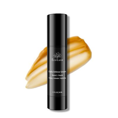 EcoLuxe Daily Defense Serum - Vitamin C + Propolis - Correcting Complex for Anti Aging, Antioxidant, and Brightening to Evenly Tone and Smooth your face.