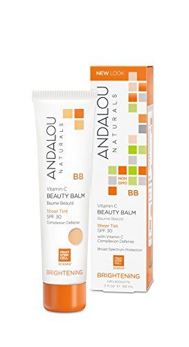 Andalou Naturals Vitamin C BB Beauty Balm Sheer Tint SPF 30, 2-in-1 BB Cream &amp; Face Sunscreen with Broad Spectrum Protection, Mineral Sunscreen with Non-Nano Zinc Oxide, 2 Fl Oz