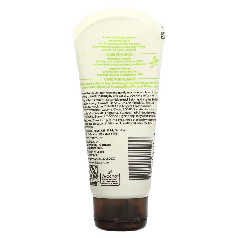 Aveeno Positively Radiant Skin Brightening Exfoliating Daily Facial Scrub ,2.0 oz