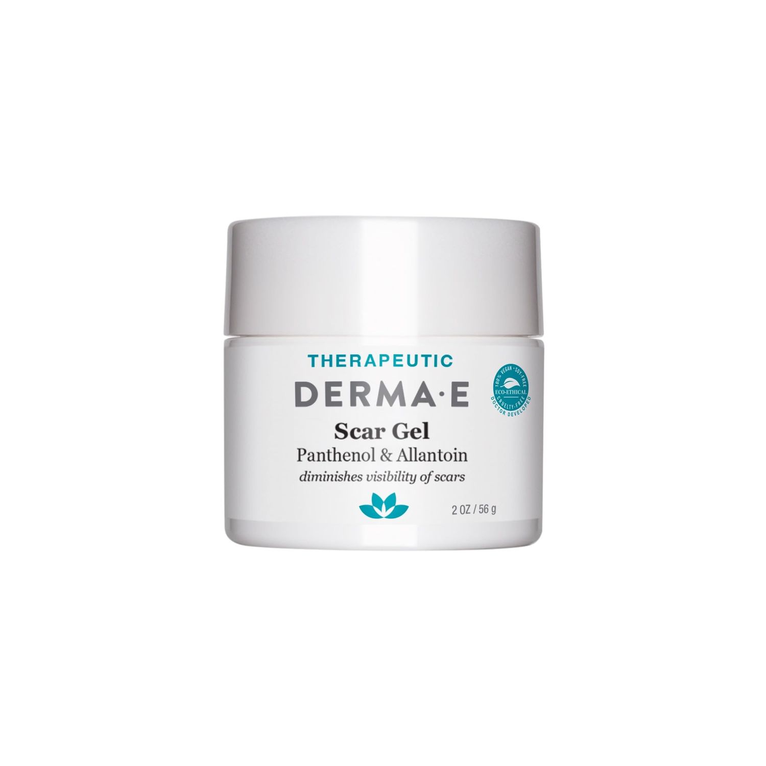 Derma E Scar Gel - Scar Treatment for Face - Hydrating Gel for Acne Scars, Burns &amp; Stretch Marks with Panthenol &amp; Allantoin, 2 oz
