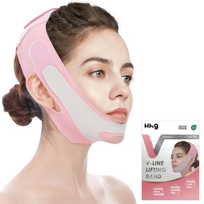 Double Chin Strap for Women, Far Infrared V-Line Face Mask Double Chin Lifting Strap for Sleeping, V Shaped Chin Up Bandage