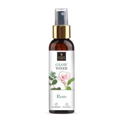 Good Vibes Rose Glow Face Toner Spray | Balances pH | Minimize Pores | Refreshing &amp; Hydrating Facial Mist | Paraben &amp; Alcohol Free | 4.06 Fl Oz/120ml