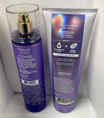 Generic Bath and Body Works - Fresh Cut Lilacs - Gift Set - Fine Fragrance Mist And Body Cream - 2021, Full Size