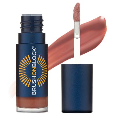 Brush On Block Sun Shine Protective Lip Oil SPF 30, Mineral Protection from UVA/UVB &amp; Blue Light, Hydrating, Cruelty-Free, Gluten-Free, &amp; Vegan, Fig