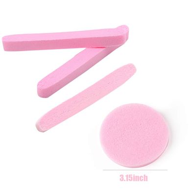 Facial Sponge Compressed,60 Pcs PVA Professional Makeup Removal Wash Round Face Sponges Spa Pads Exfoliating Cleansing for Women,Pink