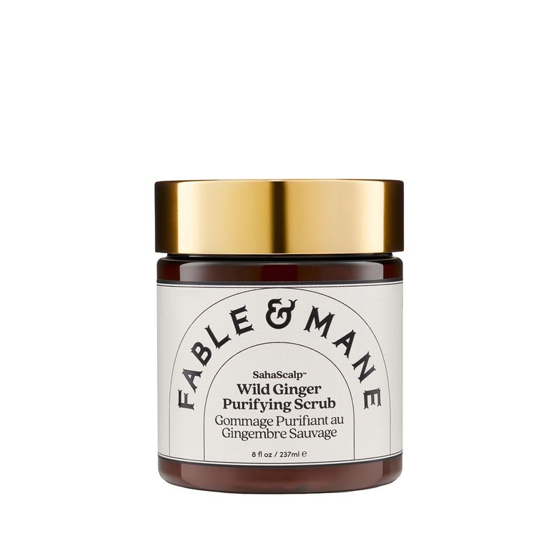 Fable &amp; Mane SahaScalp Wild Ginger Purifying Scalp Scrub. Dry Scalp Treatment, Itchy Scalp Shampoo, Exfoliating Scalp Detox, Itchy Scalp Treatment - Genuine Fable and Mane Scalp Cleanser. 8FL oz