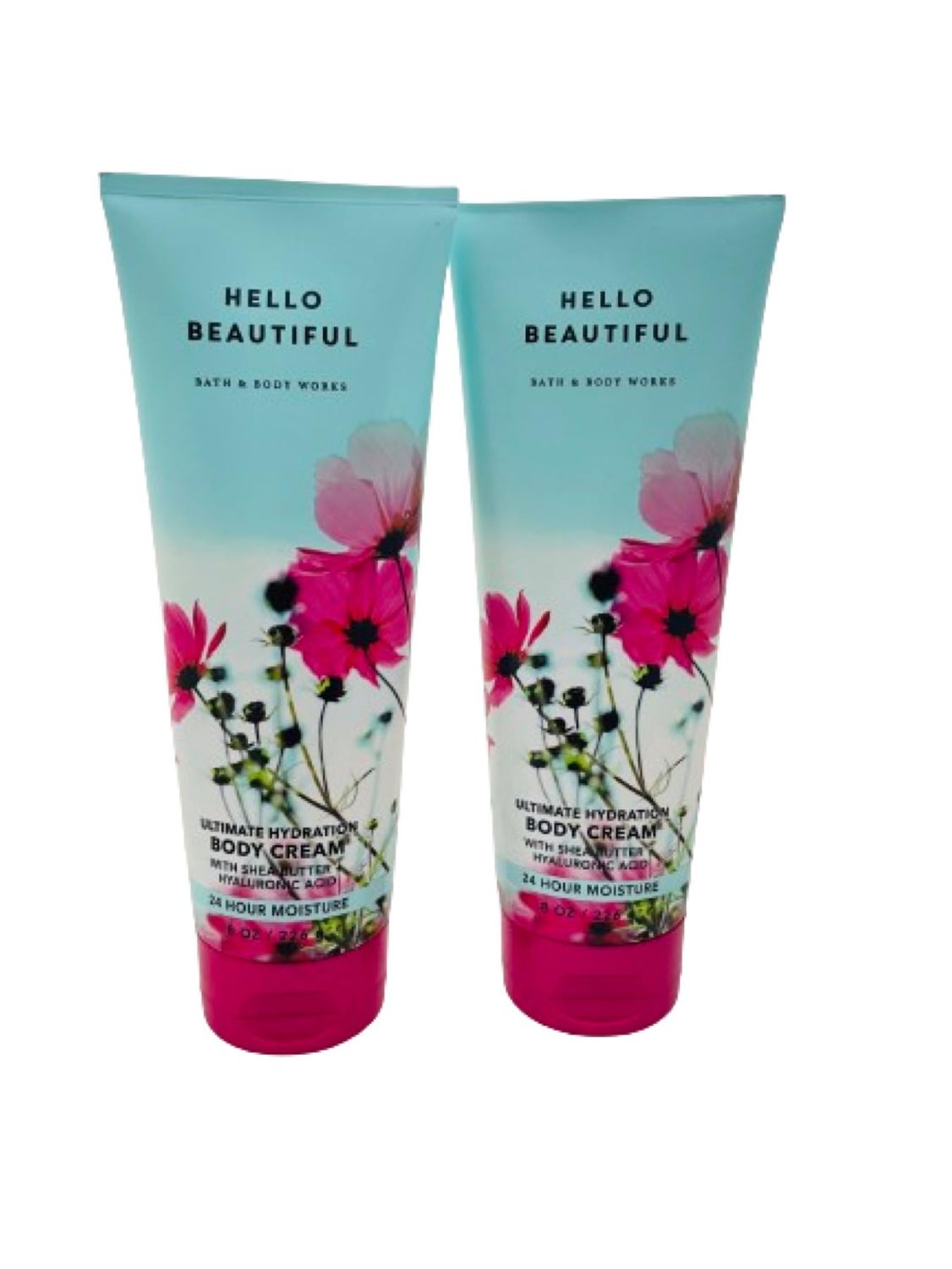 Bath and Body Works 2 Pack Hello Beautiful Ultra Shea Body Cream 8 Oz.
