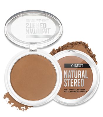Erinde Bronzer Pressed Powder, Matte Bronzer Face Powder Natural Contour Makeup, Lightweight, Blends Easily, Longwear, Facial Compact Bronzing Powder for Contouring and Sun Kissed Makeup Finish, 01