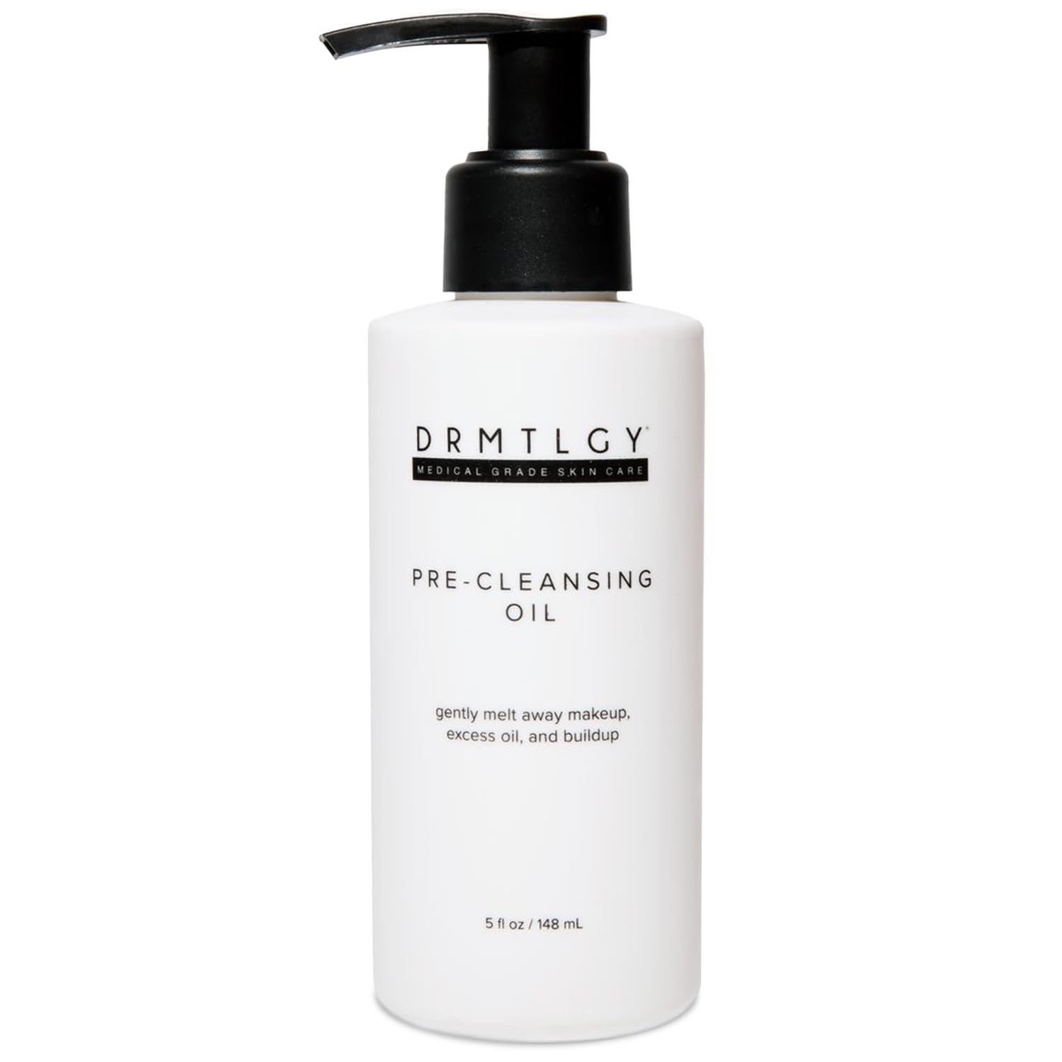DRMTLGY Pre-Cleansing Oil - Makeup Remover Oil to be Paired with Facial Cleanser - Oil Cleanser for Face - Melts Mascara, Makeup, &amp; Preps for Cleansing, 5 fl oz