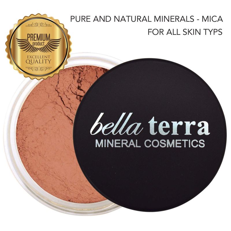 Bellaterra Cosmetics Mineral Loose Blush - Contouring, Long Lasting, Illuminating in 5 Shades for All Skin Types. 9g (Sunset Plum)