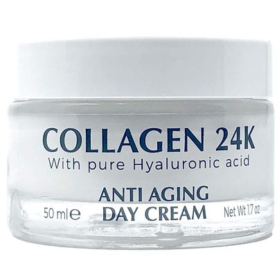 Delfanti-Milano  COLLAGEN 24K  Anti-Aging Day Cream  Face and Neck Moisturizer with pure Hyaluronic Acid  Made in Italy.