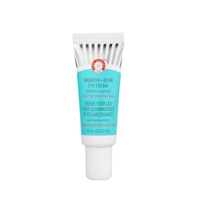 First Aid Beauty - Brighten + Glow Eye Cream with Niacinamide, Gives Skin an Instant Glow and Hydrates to Gradually Brighten &amp; Help Reduce Appearance of Dark Circles, Safe for Sensitive Skin, 0.5 oz