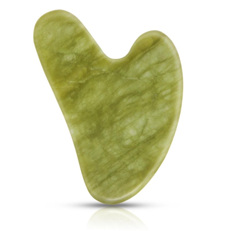 Contrybox Gua Sha Facial Tools, Jade Guasha Tool for Face &amp; Eye Gua Sha Stone for Puffiness Reducing &amp; Jawline Sculpting Face Stone Gua Sha Tools for Skin Care Woman GuaSha Stone Tool, Light Green
