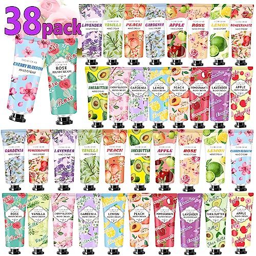 38 Pack Hand Cream Bulk Gifts,Valentines Day Gifts for Her,Nurse Gifts for Women Teacher Appreciation Gifts,Small Gifts for Coworkers,Birthday Return GiftsTravel Size Hand Lotion for Dry Cracked Hands