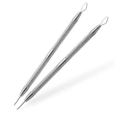 2-in-1 Facial Milia Removal and Whitehead Extractor &amp; Lancet Circle Loop &amp; Sharp Needle Pimple Popper Tool for Nose Face, Blemish Blackhead Extraction Pimple Acne (2pcs)