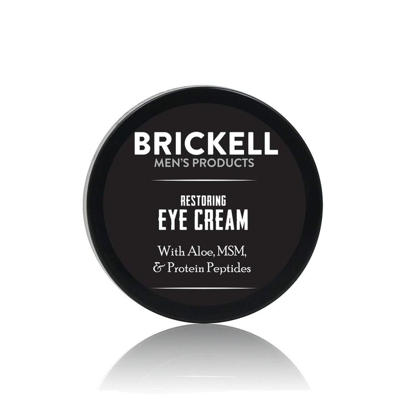 Brickell Men&#39;s Restoring Under Eye Cream for Men, Natural and Organic Anti Aging Eye Balm To Reduce Puffiness, Wrinkles, Dark Circles, Crows Feet and Under Eye Bags, 0.5 Ounce, Unscented