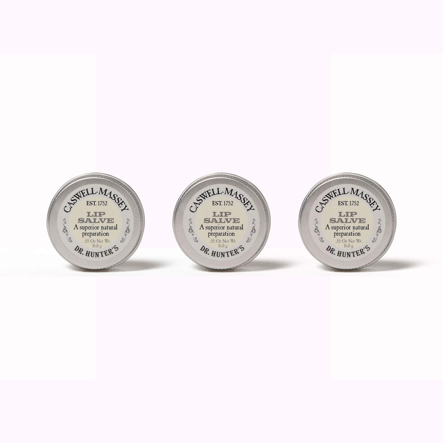Dr. Hunters Lip Salve - All Natural Lip Balm And Moisturizer For Dry, Cracked And Chapped Lips - 0.55 Ounce (3 Pack)