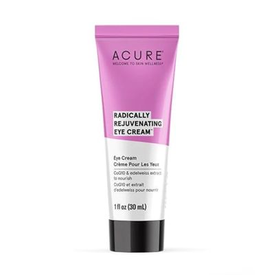 ACURE Radically Rejuvenating Eye Cream - Vegan Anti-Aging Skincare - Made From Hydrating Chlorella &amp; Edelweiss Extract - Minimize Wrinkles and Fine Lines - Moisturize Skin Around &amp; Under Eye - 1 Fl Oz