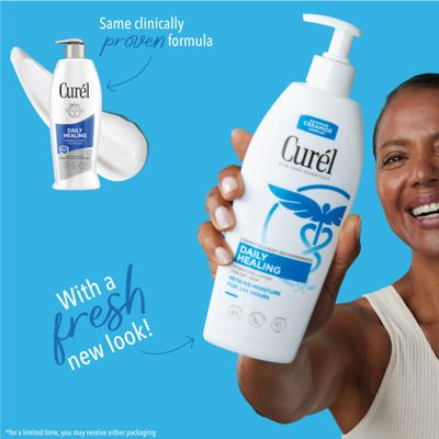 Curl Daily Healing Body Lotion for Dry Skin, Repairs Dry Skin and Retains Moisture, Body and Hand Lotion, 20 Ounce, with Advanced Ceramides Complex