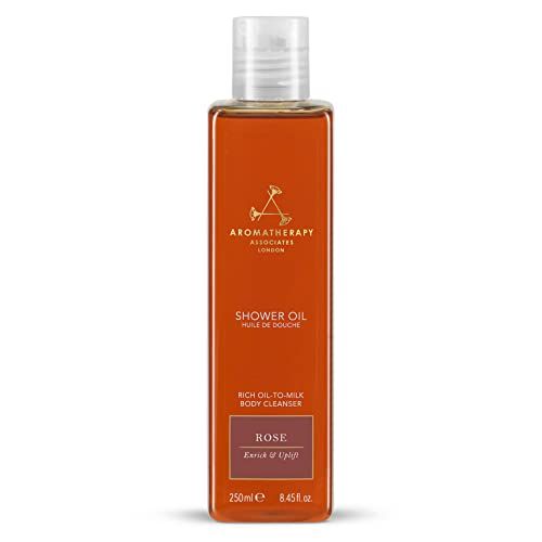 Aromatherapy Associates Rose Shower Oil. Soothing Blend of Rose, Geranium and Palmarosa Essential Oils to Cleanse, Nourish and Moisturize (8.45 fl oz)