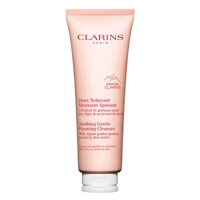 Clarins NEW Soothing Gentle Foaming Face Cleanser | Cleanses, Soothes, and Comforts | Contains Nourishing Shea Butter | Soap-Free| SLS-Free| Very Dry or Sensitive Skin Types | 4.2 Ounces