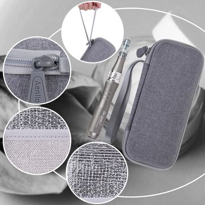 Aenllosi Hard Case Compatible with Professional Microneedling Pen and Replaceable Cartridges,Protective Holder for Electric Wireless Derma Pen(Grey,Case Only)