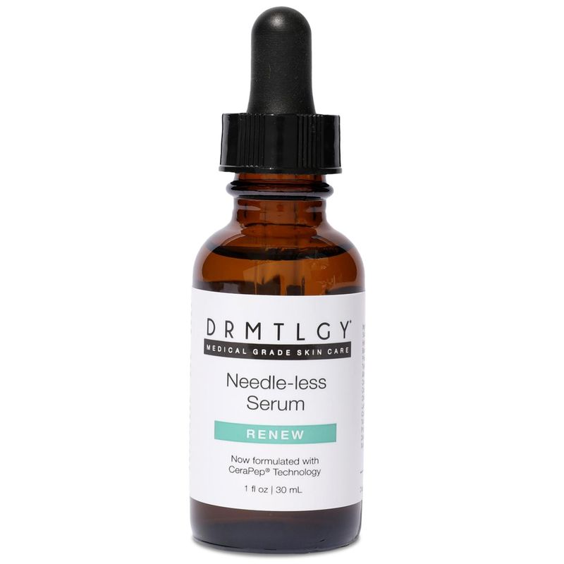 DRMTLGY Needle-less Serum - Anti-Aging Serum for Fine Lines &amp; Wrinkles - Niacinamide Serum with Potent Blend of Hyaluronic Acid, Peptides &amp; Ceramides, 1 fl oz