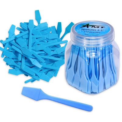 AMT 110 PCS Cosmetic Spatula, 2.5&quot; Make Up Disposable Plastic Spatula, Facial Cream Mask Scoop, Skin Care Plastic Spoon for Mixing &amp; Sampling (110 PCS)