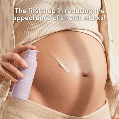 Evereden Nourishing Stretch Mark Cream (4 fl.oz): Clean & Vegan Stretch Mark Cream for Pregnancy and Postpartum | Pregnancy Stretch Mark Prevention | Rich in Vitamins & Minerals