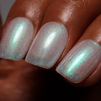 Firedeep Pearl Colorful Gel Nail Polish,16ml Mermaid Gel Polish Nude White Blue Green Aurora Iridescent Shimmer UV/LED Soak Off Gel Polish 1Pcs