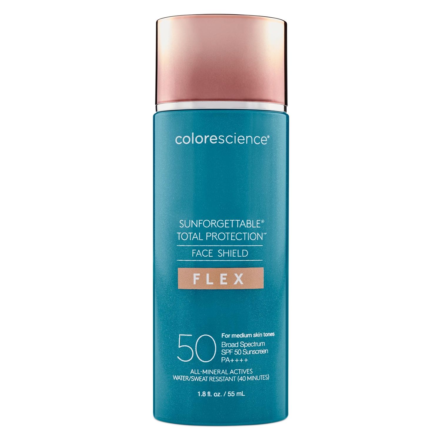 Colorescience Total Protection Face Shield Flex SPF 50, Zinc Oxide Formula, Medium, 1.8 fl. oz.