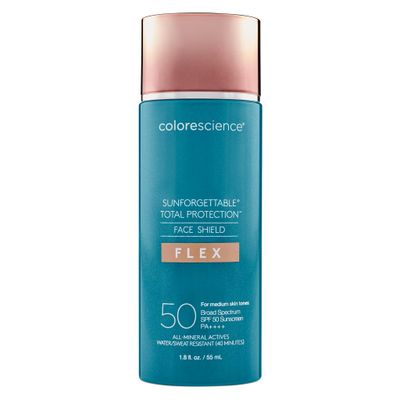 Colorescience Total Protection Face Shield Flex SPF 50, Zinc Oxide Formula, Medium, 1.8 fl. oz.