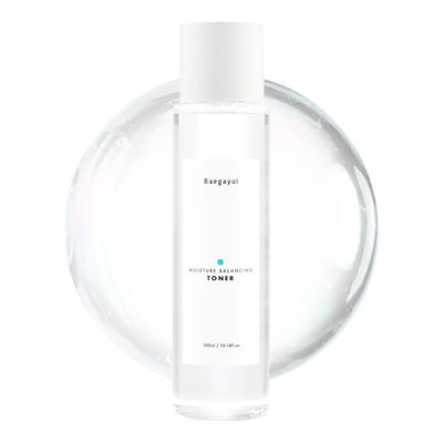 Baegayul Moisture Balancing Toner for Face - Korean Facial Hydrating &amp; Soothing, Exfoliating PHA for Sensitive Skin, Sulfate-Free, Low pH, Gentle Botanical Ingredients (300ml, 10.14fl oz)