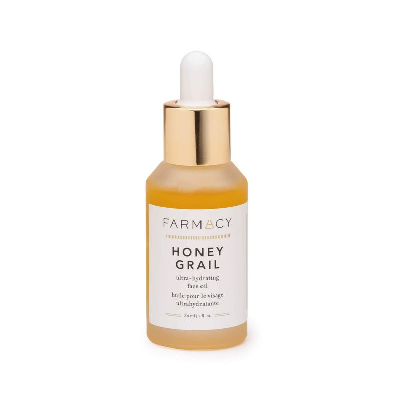Farmacy Hydrating Face Oil - Honey Grail Nourishing Oil for Skin &amp; Hair - Infused with Sea Buckthorn Oil, Rosehip Oil &amp; Buckwheat Honey to Moisturize &amp; Maintain a Healthy Skin Barrier (30ml)