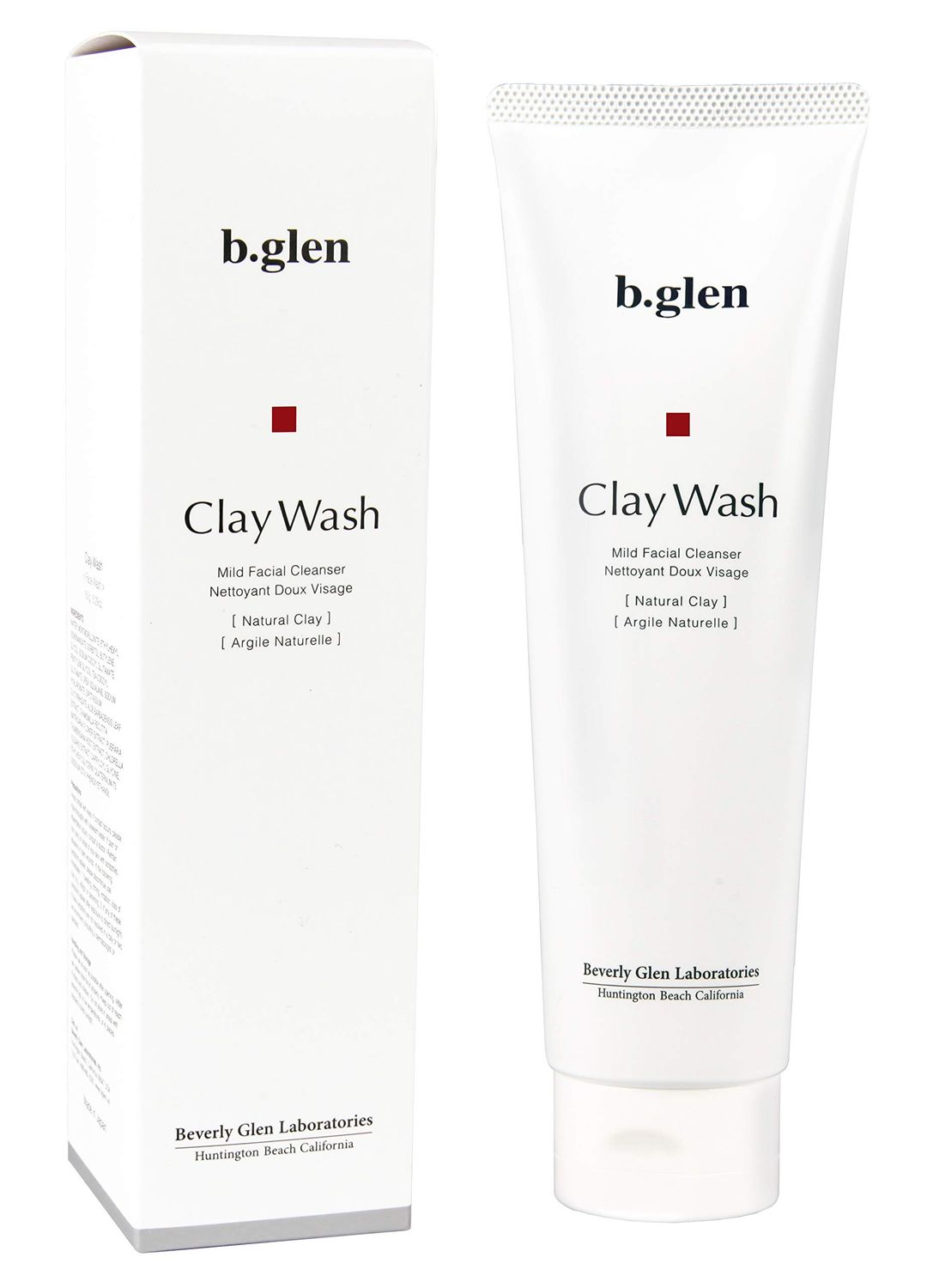 b.glen Clay Wash - Non-Foaming Face Wash for Men &amp; Women from Japan with Hyaluronic Acid - Bentonite Clay - Helps for Dry Skin, Acne, Blackhead, Clogged Pores