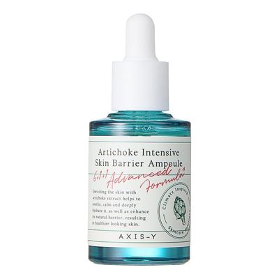 AXIS-Y Artichoke Intensive Skin Barrier Ampoule with Centella Asiatica, Licorice &amp; Aloe | Soothing &amp; Rejuvenating Serum for Irritated Skin | Vegan &amp; Cruelty-Free Korean Skin Care | 30ml / 1.01 fl. oz.