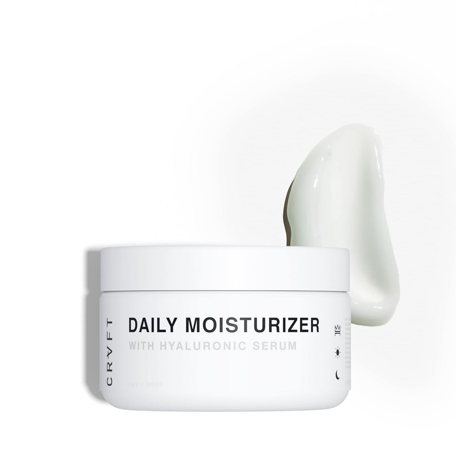 CRVFT Men&#39;s Daily Facial Moisturizer 1oz [AM/PM] | Long-Lasting Deep Hydration/Lock-In Moisture/Reduce Dryness | All Skin Types | with Hyaluronic Acid | Made in USA | Paraben &amp; Sulfate Free [Scented]