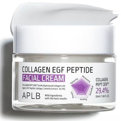 APLB Collagen EGF Peptide Facial Cream | COLLAGEN PEPT CEN 29.4% 1.86 FL.OZ/Korean Skincare, Elasticity care, Deep hydration, Revitalize for gentle and improve skin texture
