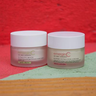 emerginC Vitality Mask - Hydrating Soothing Face Mask with Coq10 + Shea Butter for Sensitive + Dry Skin Types (1.6 oz, 50 ml)