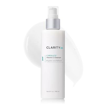 ClarityRx C-Results Vitamin C Facial Cleanser, Natural Plant-Based Brightening Face Wash with Lactic Acid (6 fl oz)