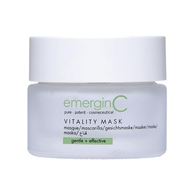 emerginC Vitality Mask - Hydrating Soothing Face Mask with Coq10 + Shea Butter for Sensitive + Dry Skin Types (1.6 oz, 50 ml)