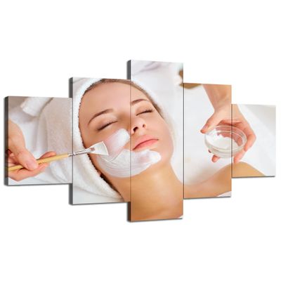 Facial Spa Massage Wall Art Skin Care Wall Decor Relaxing Spa Picture Canvas Prints Bathroom Poster Painting Framed Beauty Salon Home Living Room Decoration Ready to Hang(60&#39;&#39;Wx32&#39;&#39;H)