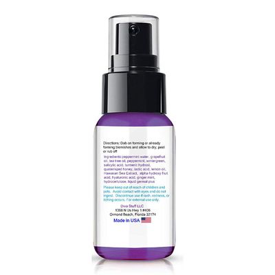 Diva Stuff,Acne Gel Care, Maximum Strength For Overnight Results,Goes On Clear, For Mild to Severe Acne, Salicylic Acid, Hawaiian Sea Extract,Hyaluronic Acid, Lactic Acid &amp; Turmeric
