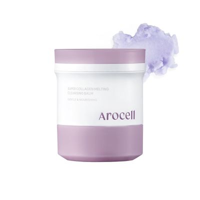 AROCELL Super Collagen Melting Cleansing Balm - Grinding Deep Pore Blackhead Cleanser with Peptide Face Wash Makeup Remover Hydrating Korean Skincare