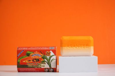 ASANTEE Papaya &amp; Rice Milk with Honey Cleansing Soap 125 Grams (Pack of 1)