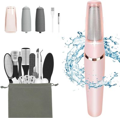 Electric Callus Removers for Feet, Haootadiy Rechargeable Electric Foot Callus Remover Pedicure Kits with16 in 1, Removes Dry Skin for Smoother Feet, Foot Care for Dead Skin Ideal Gift